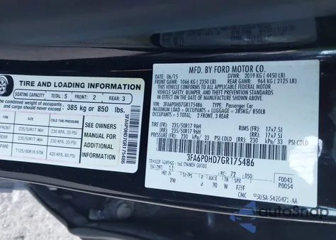 2016 Ford Fusion Se z USA, uszkodzony, nr VIN 3FA6P0HD7GR175486